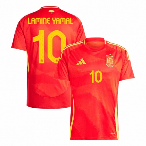 Spain LAMINE YAMAL #10 Home Soccer Jersey EURO
