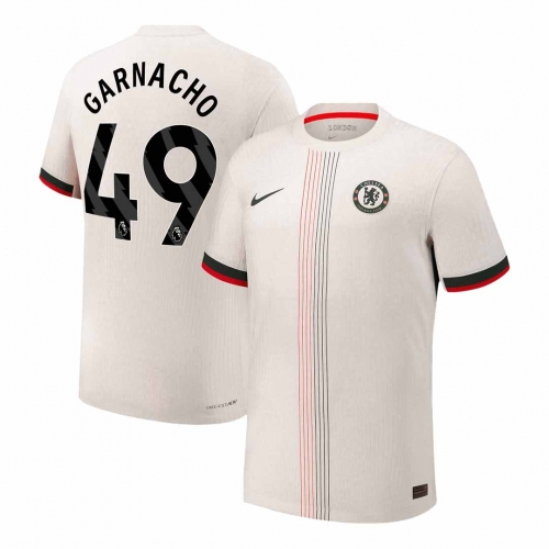 GARNACHO #49 Authentic Chelsea Away Soccer Jersey 2025/26 White