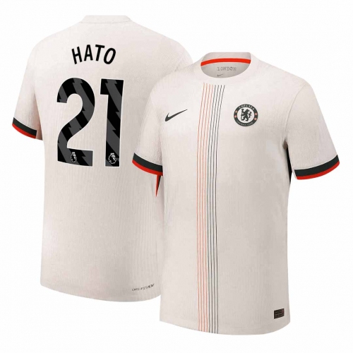 HATO #21 Authentic Chelsea Away Soccer Jersey 2025/26 White