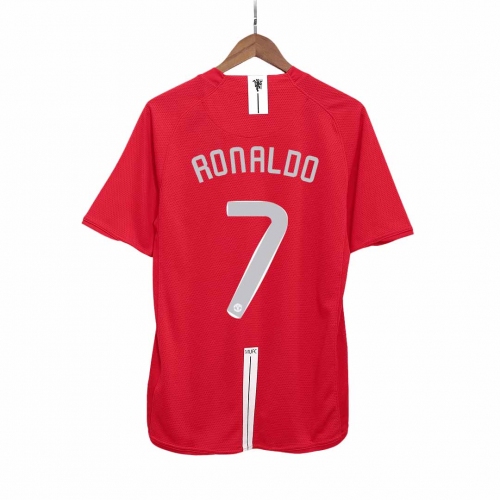 Manchester United RONALDO #7 Home Soccer Jersey Retro 2007/08 - UCL Final