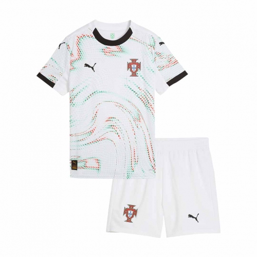 Portugal Away Soccer Jersey Kit 2025 Kids(Jersey+Shorts)
