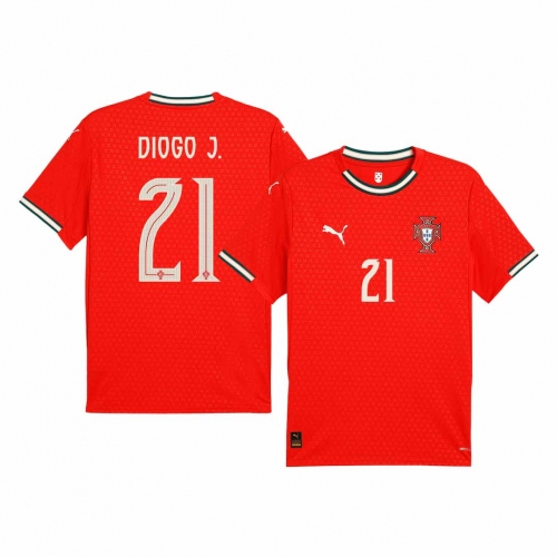 Portugal DIOGO J. #21 Home Soccer Jersey 2025