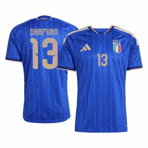 DARMIAN #13 Italy Home Soccer Jersey World Cup 2026 Blue
