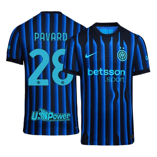 PAVARD #28 Authentic Inter Milan Home Soccer Jersey 2025/26 Blue&Black