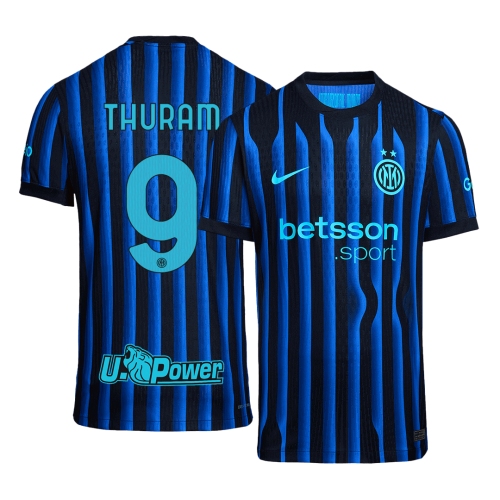 THURAM #9 Authentic Inter Milan Home Soccer Jersey 2025/26 Blue&Black