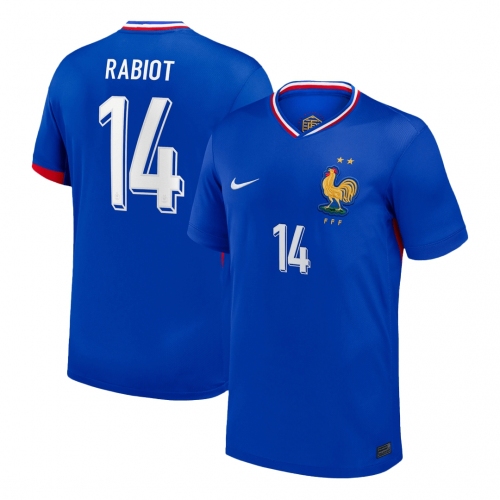RABIOT #14 France Euro Home Soccer Jersey Blue