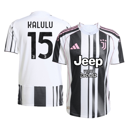 KALULU #15 Authentic Juventus Home Soccer Jersey 2025/26 Black&White