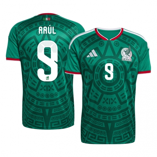 Mexico Raúl #9 Custom Player Version Home Soccer Jersey World Cup 2026