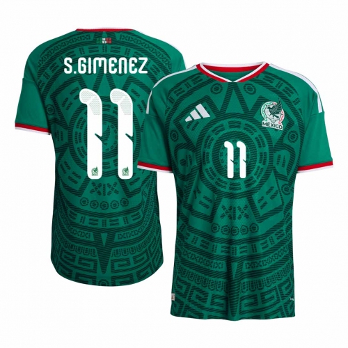 Mexico S.GIMENEZ #11 Home Soccer Jersey Authentic 2026