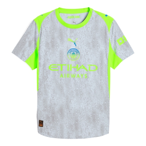 Authentic Manchester City Third Away Soccer Jersey 25/26 Gray
