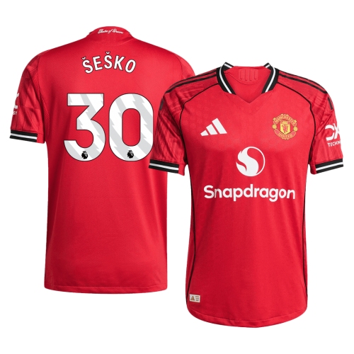 ?E?KO #30 Authentic Manchester United Home Soccer Jersey 2025/26 Red