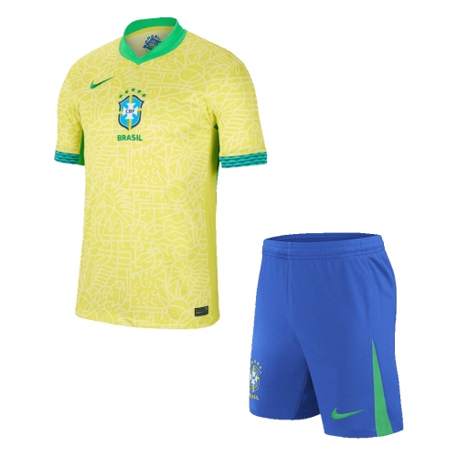 Brazil Home Jersey Kit (Jersey+Shorts)