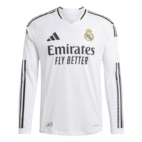 Authentic Real Madrid Long Sleeve Home Jersey 2024/25