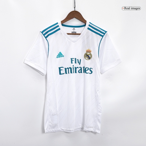 17/18 Real Madrid Home White Retro Jerseys Shirt(Player Version)