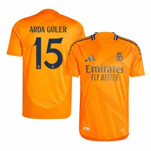 Real Madrid ARDA GÜLER #15 Away Custom Player Version Soccer Jersey