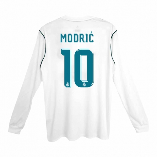 Real Madrid MODRI? #10 Home Soccer Jersey Retro 2017/18 - Long Sleeve