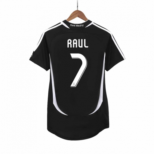 Real Madrid RAUL #7 Away Soccer Jersey Retro 2006/07