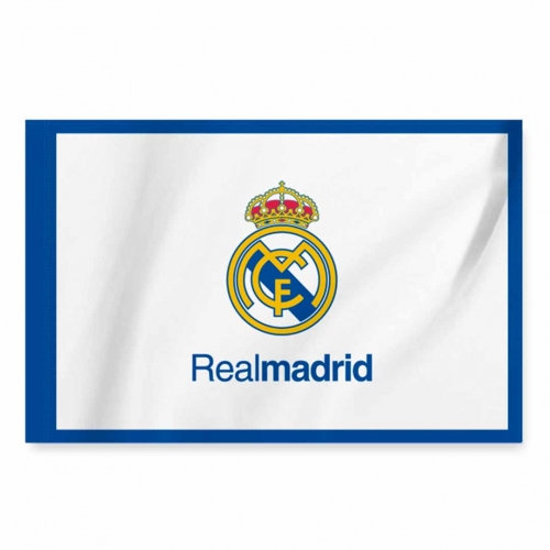 Real Madrid Team Flag White