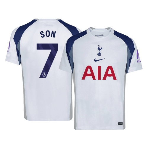 SON #7 Tottenham Hotspur Home Soccer Jersey 2025/26 White