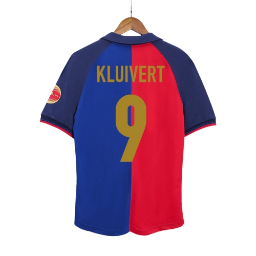 Barcelona KLUIVERT #9 Home Soccer Jersey Retro 1999/00 - 100th Anniversary
