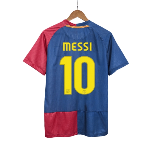 Barcelona MESSI #10 Retro Football Jerseys Home 2008/09 - UCL