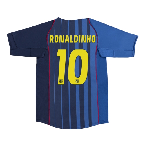 Barcelona RONALDINHO #10 Away Soccer Jersey Retro 2004/05