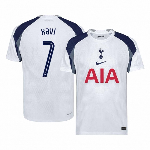 XAVI #7 Authentic Tottenham Hotspur Home Soccer Jersey 2025/26 White - UCL