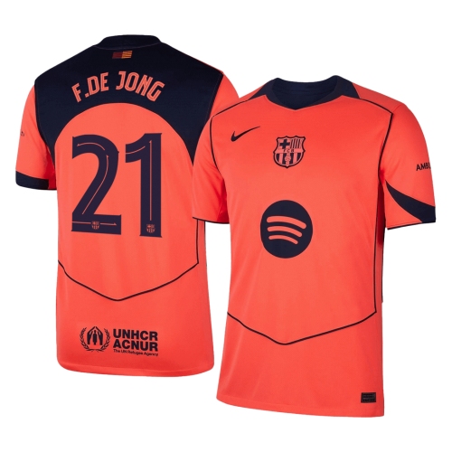 Barcelona F.DE JONG #21 Third Away Soccer Jersey 2025/26 - UCL Edition