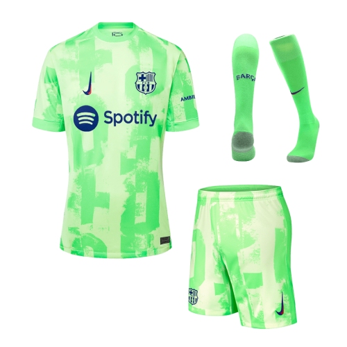 Barcelona Third Away Soccer Jersey Kit 2024/25 (Jersey+Shorts+Socks)
