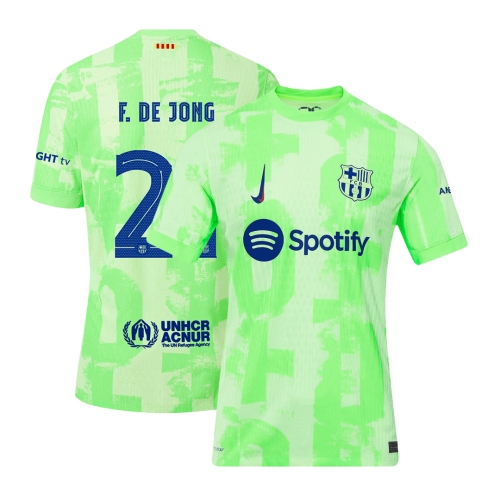 Barcelona F.DE JONG #21 Third Away Soccer Jersey Authentic 2024/25 - UCL Edition