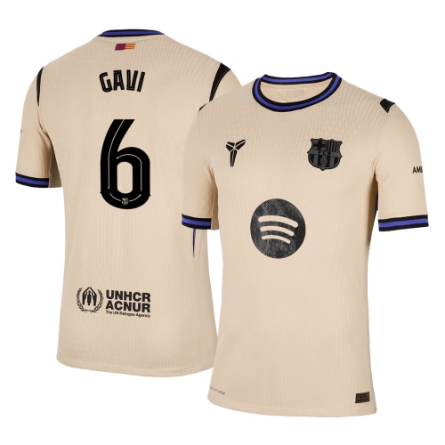 Barcelona GAVI #6 Away Soccer Jersey Authentic 2025/26 - UCL Edition