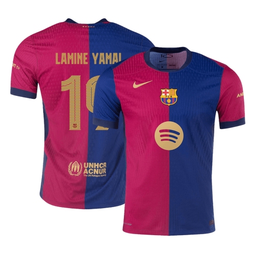 Barcelona LAMINE YAMAL #19 Home Jersey Authentic 2024/25 - UCL Spotify Logo Without Text