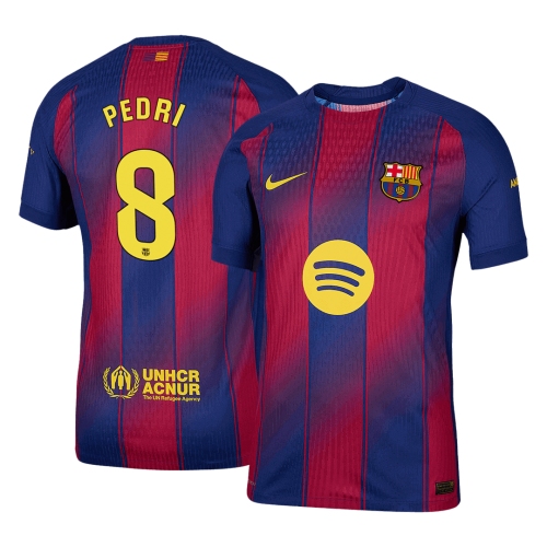 Barcelona PEDRI #8 Home Soccer Jersey Authentic 2025/26