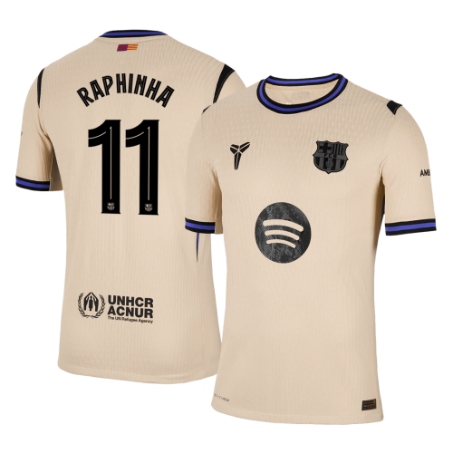 Barcelona RAPHINHA #11 Away Soccer Jersey Authentic 2025/26 - UCL Edition