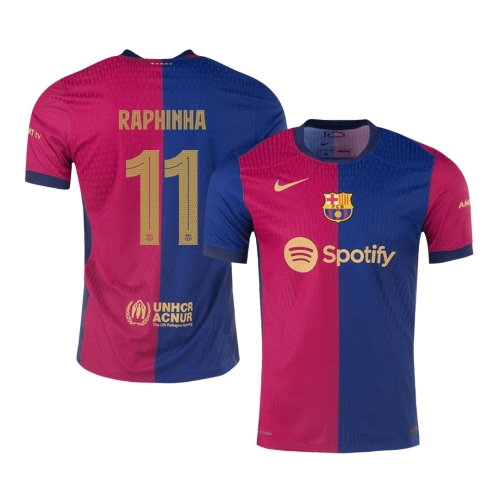 Barcelona RAPHINHA #11 Home Soccer Jersey Authentic 2024/25 - UCL Edition