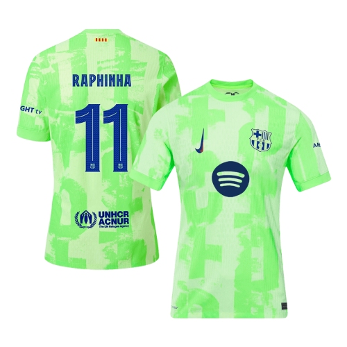 Barcelona RAPHINHA #11 Third Away Soccer Jersey Authentic 2024/25 - UCL