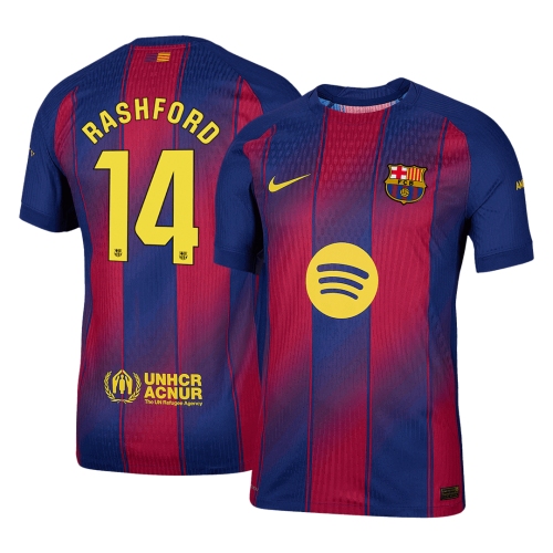 Barcelona RASHFORD #14 Home Soccer Jersey Authentic 2025/26