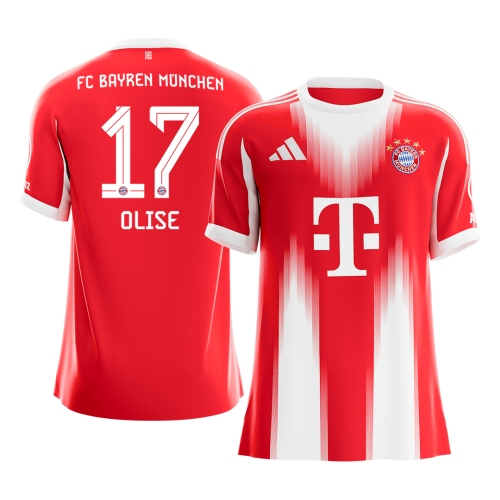 Bayern Munich OLISE #17 Home Soccer Jersey 2025/26