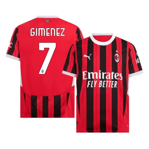 AC Milan GIMENEZ #7 Home Soccer Jersey 2024/25