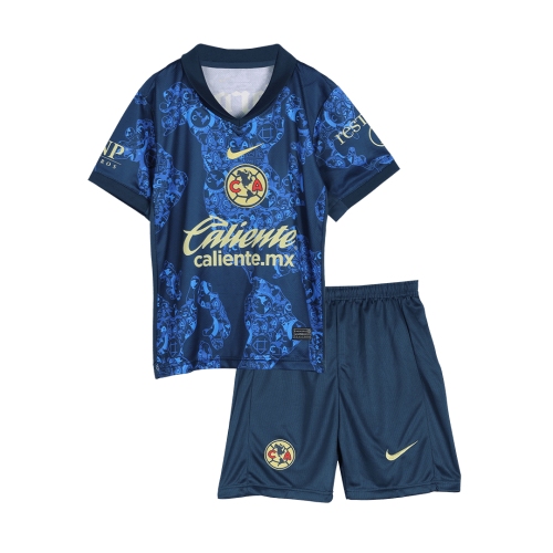 Club America Away Soccer Jersey Kit 2024/25 Kids(Jersey+Shorts)