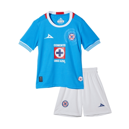 Cruz Azul Home Soccer Jersey Kit 2024/25 Kids(Jersey+Shorts)