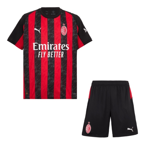 AC Milan Home Soccer Jersey Kit 2025/26 (Jersey+Shorts)