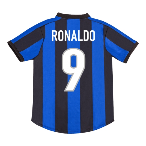 Inter Milan RONALDO #9 Home Soccer Jersey Retro 1999/00