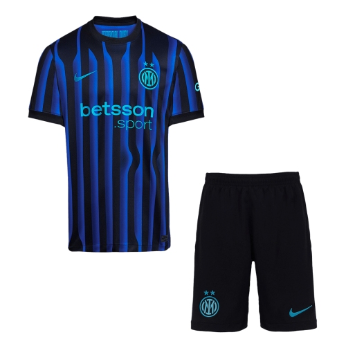 Inter Milan Home Soccer Jersey Kit 2025/26 (Jersey+Shorts)