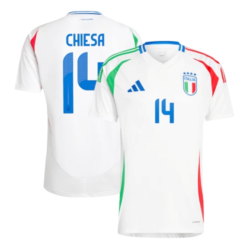 Italy CHIESA #14 Away Jersey EURO 2024