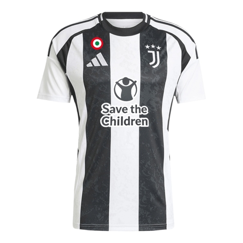 Juventus Home Soccer Jersey 2024/25- Save The Children Sponsor