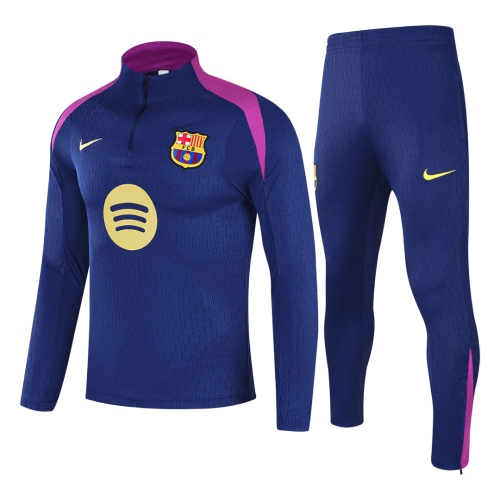 Kid's Barcelona Zipper Sweatshirt Kit(Top+Pants) 25/26 Navy