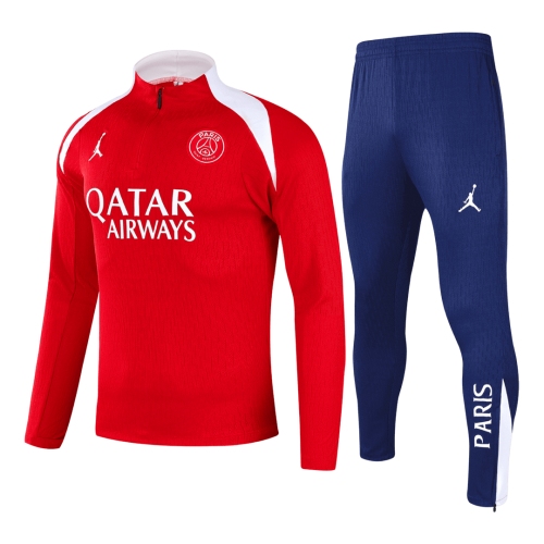 Kid's PSG Zipper Sweatshirt Kit(Top+Pants) 25/26 Red