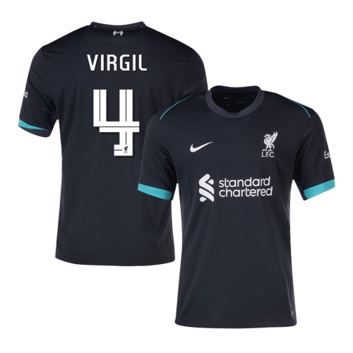 Liverpool VIRGIL #4 Away Soccer Jersey 2024/25 - UCL Edition