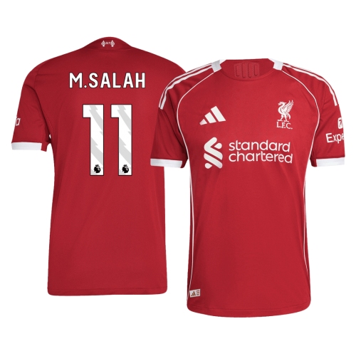 Liverpool M.SALAH #11 Home Soccer Jersey Authentic 2025/26